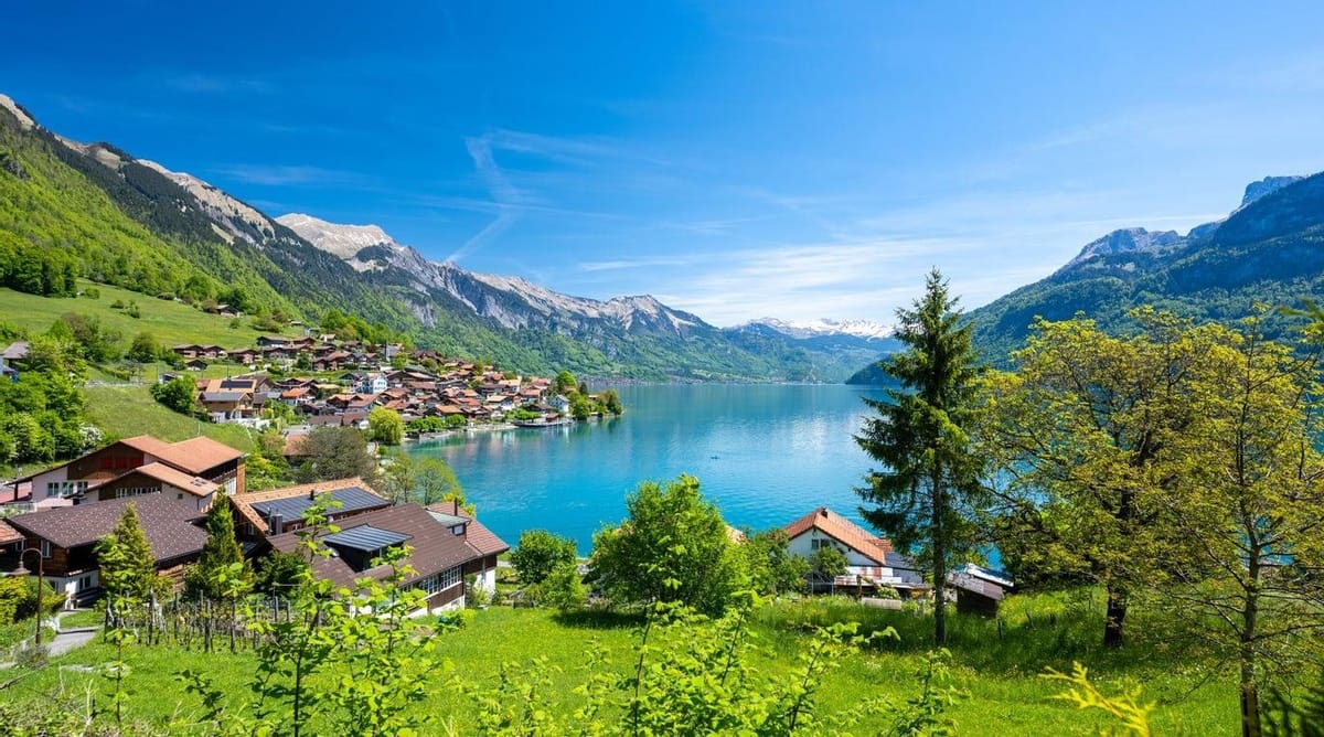Paisaje representativo de los Alpes suizos